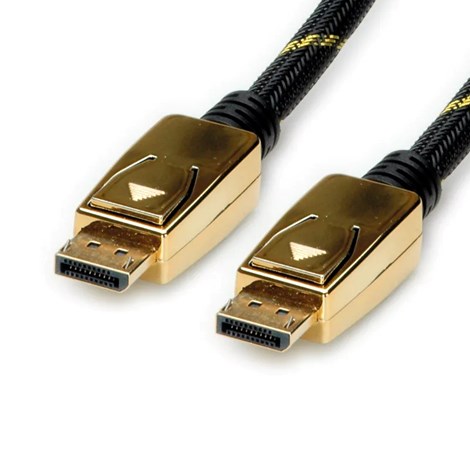 Roline GOLD DisplayPort kabel v1.2, DP-DP M/M, 10m, crno/zlatni