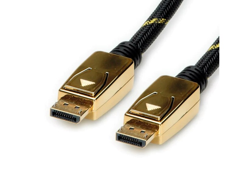 Roline GOLD DisplayPort kabel v1.2, DP-DP M/M, 10m, crno/zlatni