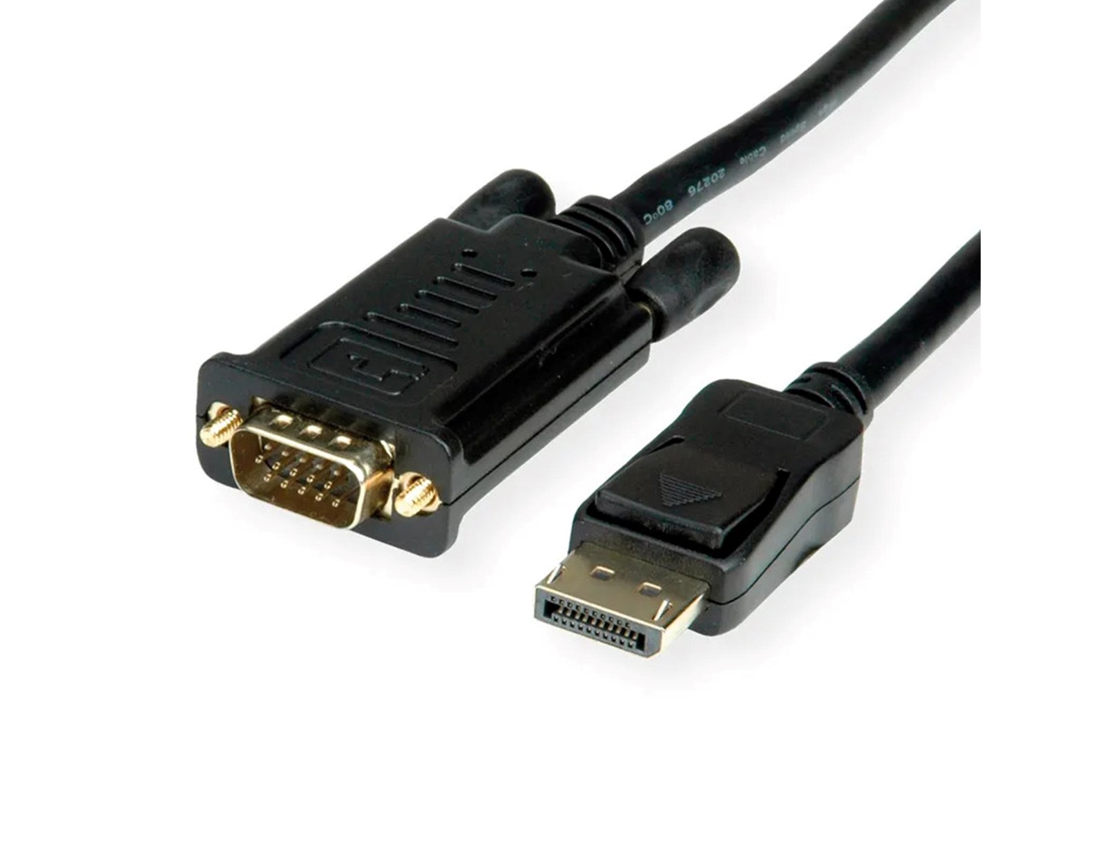 Roline VALUE DisplayPort kabel, DP-VGA M/M, 2.0m, crni