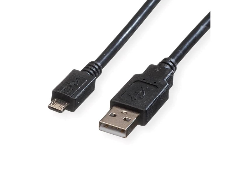 Roline USB2.0 kabel TIP A(M) na Micro B(M), 1.8m, crni