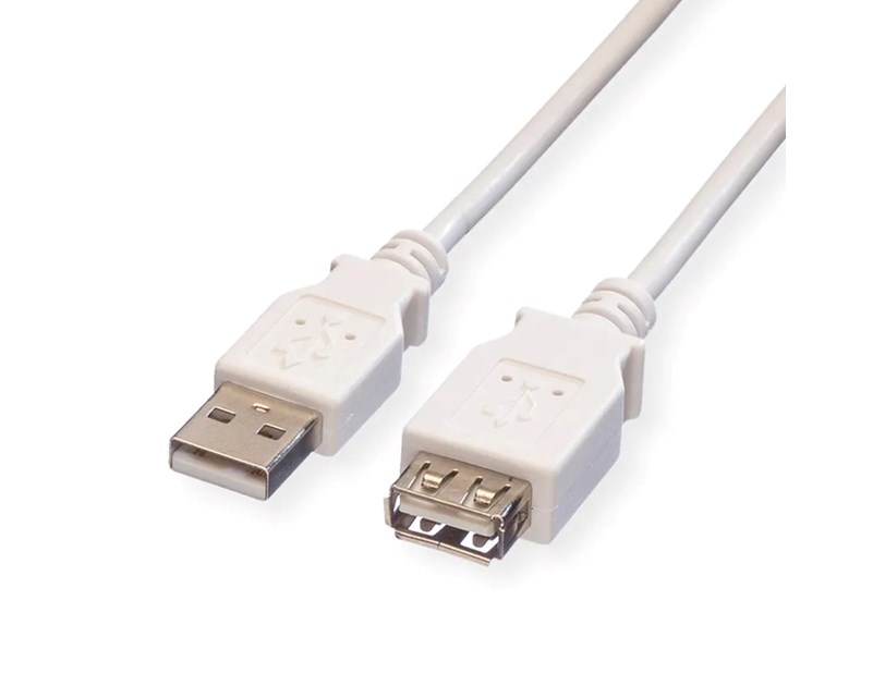Roline VALUE USB2.0 kabel TIP A-A M/F, 0.8m, bijeli (produžni)
