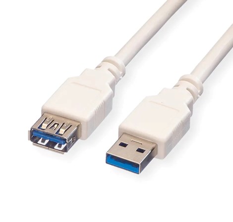 Roline VALUE USB3.0 kabel TIP A-A M/F, 0.8m, bijeli (produžni)