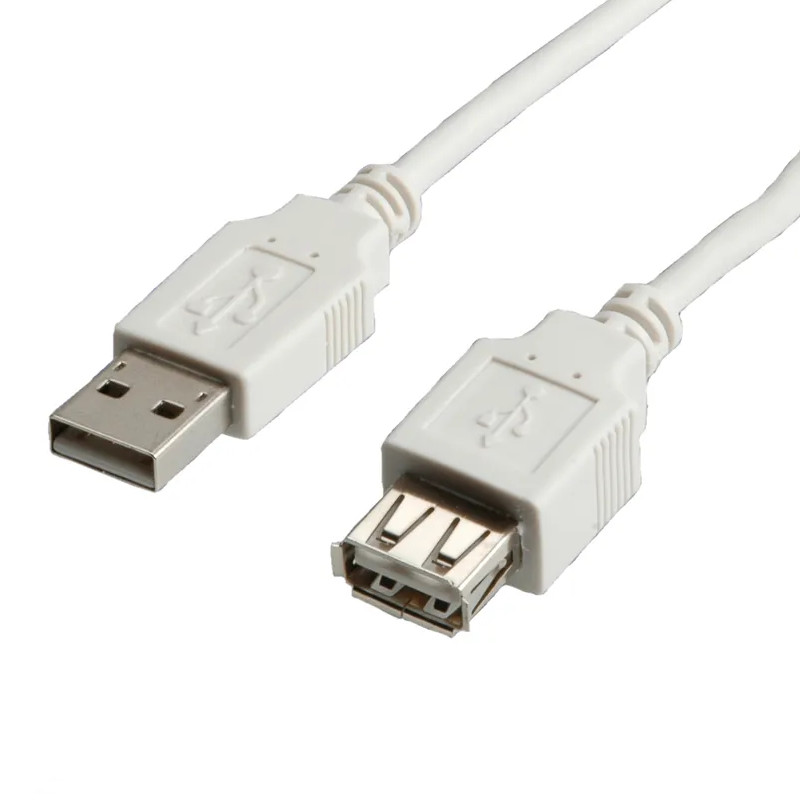 STANDARD USB2.0 kabel TIP A-A M/F, 0.8m, bež (produžni)