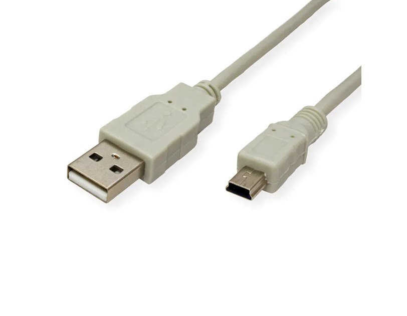 STANDARD USB2.0 kabel TIP A(M) na Mini 5-pin(M), 1.8m, bež