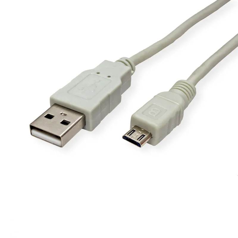 STANDARD USB2.0 kabel TIP A(M) na Micro B(M), 0.8m, bež