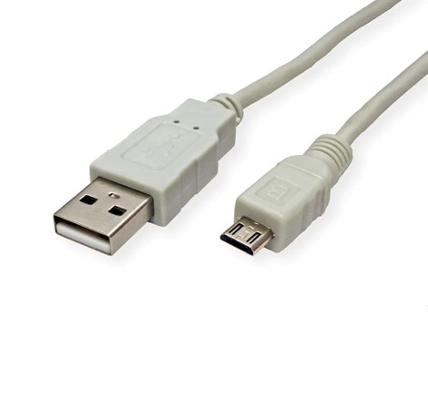 STANDARD USB2.0 kabel TIP A(M) na Micro B(M), 0.8m, bež