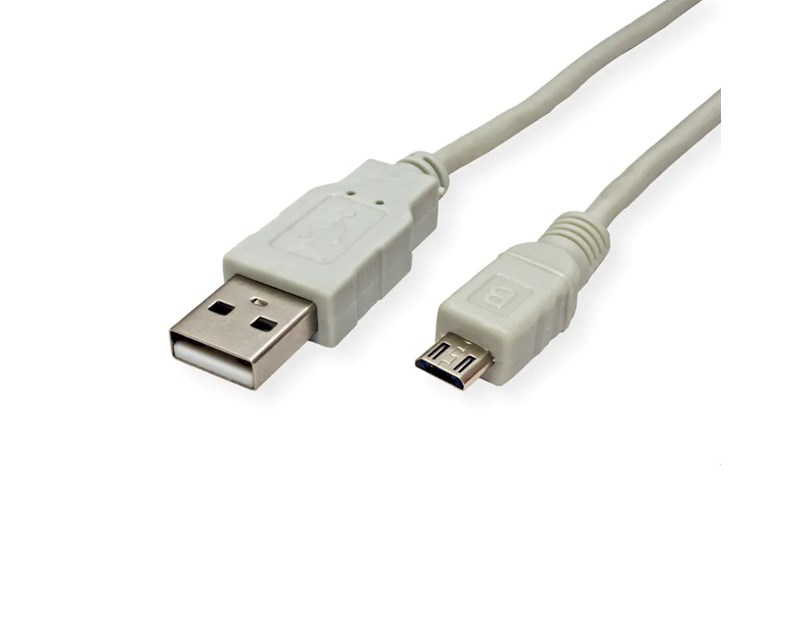 STANDARD USB2.0 kabel TIP A(M) na Micro B(M), 0.8m, bež