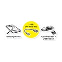 Roline USB2.0 OTG kabel TIP A(F) na Micro B(M), 0.15m, crni