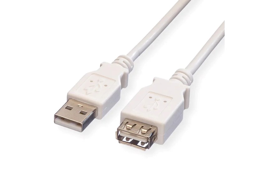 Roline VALUE USB2.0 kabel TIP A-A M/F, 1.8m, bijeli (produžni)