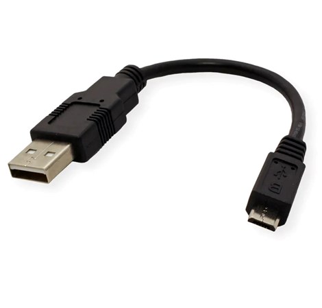 Roline USB2.0 kabel TIP A(M) na Micro B(M), 0.15m, crni