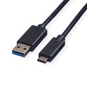 Roline USB3.1 kabel TIP A-C M/M, 0.5m, crni