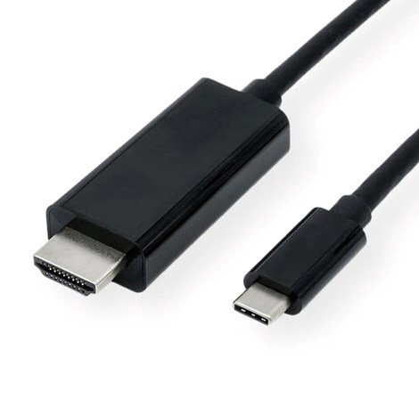 Roline VALUE USB-C - HDMI kabel, M/M, 1.0m, crni