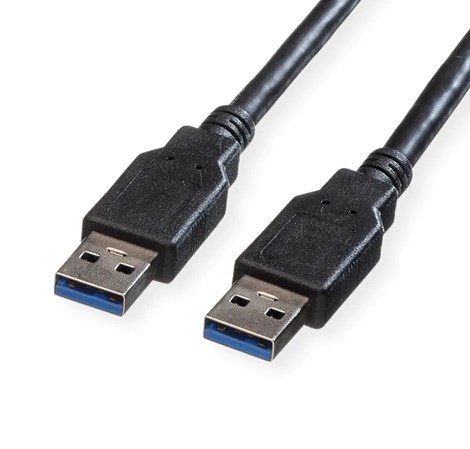 Roline USB3.2 Gen 1 kabel, TIP A-A M/M, 3.0m, crni