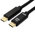 Roline VALUE USB2.0 kabel TIP C-C M/M, 100W, 3.0m, crni