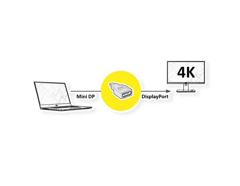 Roline adapter Mini DisplayPort - DisplayPort, M/F