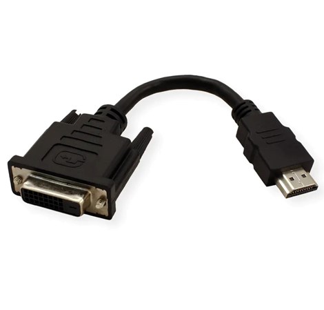 Roline VALUE adapter/kabel HDMI - DVI-D (24+1), M/F, 0.15m
