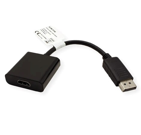Roline VALUE adapter/kabel DisplayPort - HDMI, M/F, 0.15m