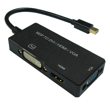 Roline VALUE adapter/kabel Mini DisplayPort - VGA/DVI/HDMI, M/F, v1.2, aktivni, 0.1m