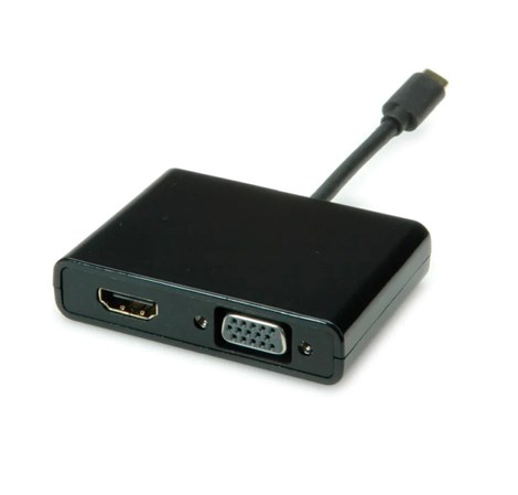 STANDARD USB-C - VGA/HDMI (M/F) adapter