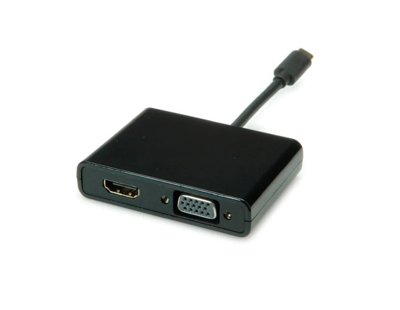 STANDARD USB-C - VGA/HDMI (M/F) adapter