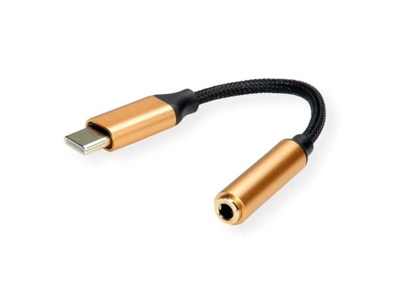 Roline GOLD adapter USB-C - 3.5mm audio, M/F, 0.13m