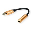 Roline GOLD adapter USB-C - 3.5mm audio, M/F, 0.13m