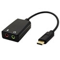 Roline VALUE adapter USB-C - 2×3.5mm audio, M/F, 0.13 m