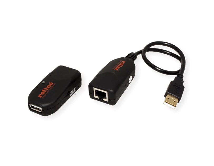 Roline USB2.0 Extender over RJ-45 (do 50m), crni