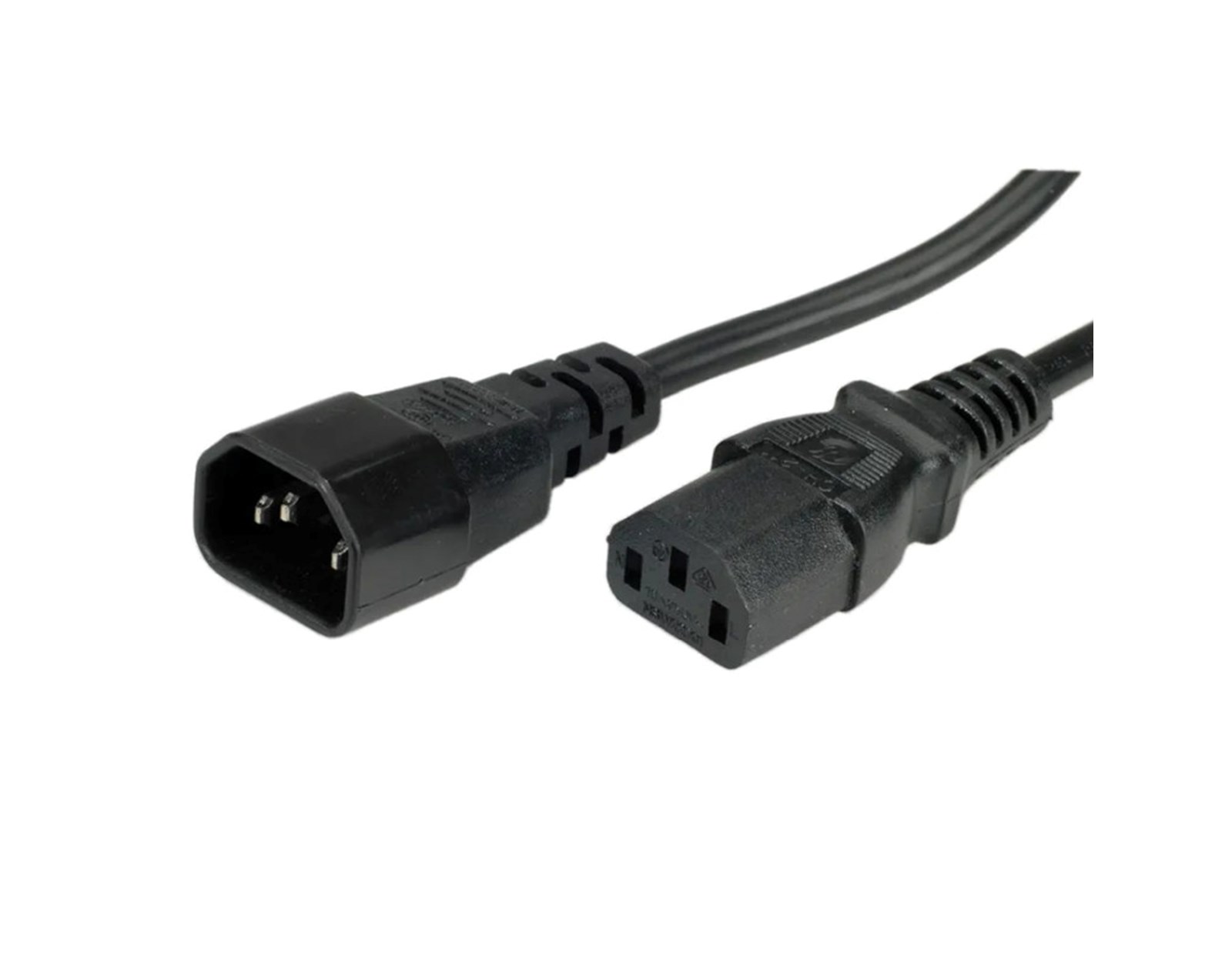 Roline naponski kabel PC-Monitor, IEC320 C14-C13 10A, M/F, 3.0m, crni