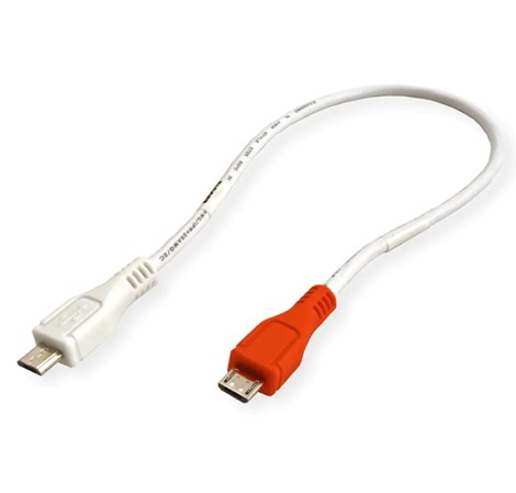 Roline VALUE USB2.0 kabel za punjenje TIP Micro B(M) - Micro B(M), 0.3m, bijeli