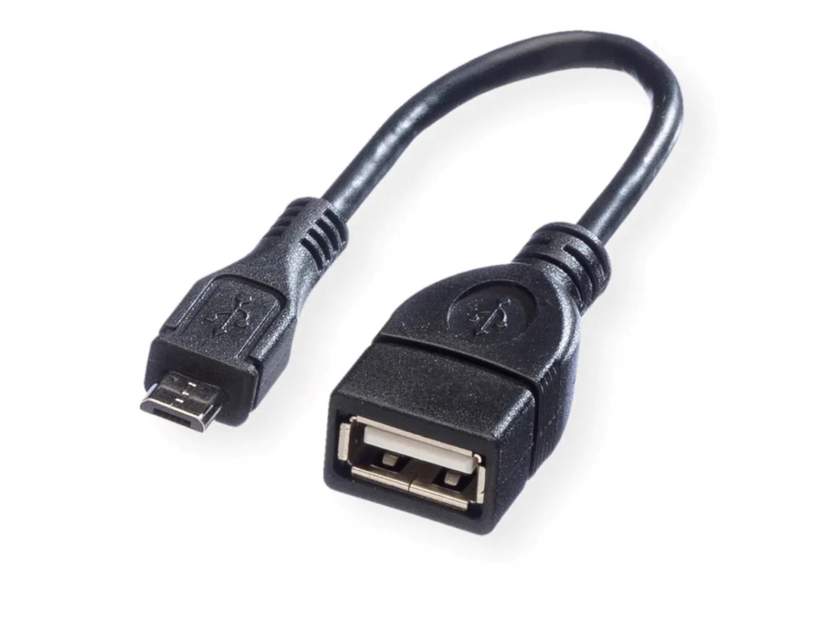 Roline VALUE USB2.0 kabel TIP A(F) na Micro B(M), 0.15m, crni