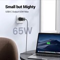 UGREEN GaN II Tech zidni punjač 65W, 1×USB-A/2×USB-C, PD3.0/QC4.0+, crni