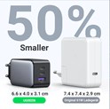 UGREEN GaN II Tech zidni punjač 65W, 1×USB-A/2×USB-C, PD3.0/QC4.0+, crni