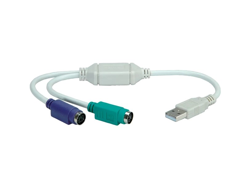 Roline VALUE adapter USB2.0 - 2×PS/2, M/F, 0.3m