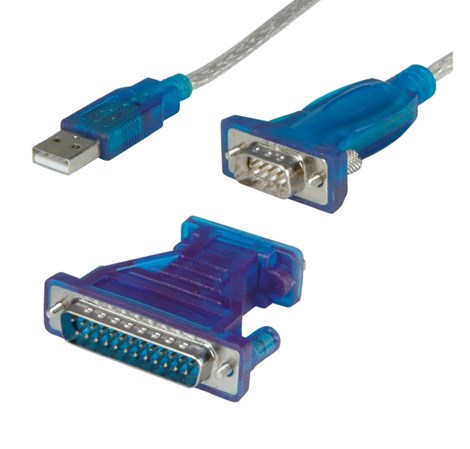 Roline VALUE pretvarač USB2.0 - Serial RS232, DB9/DB25, 1.8m