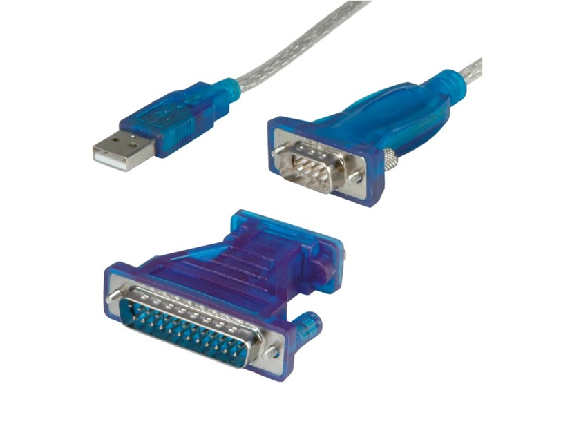 Roline VALUE pretvarač USB2.0 - Serial RS232, DB9/DB25, 1.8m