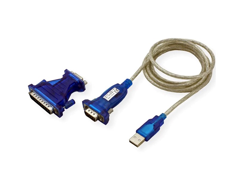 Roline VALUE pretvarač USB2.0 - Serial RS232, DB9/DB25, 1.8m
