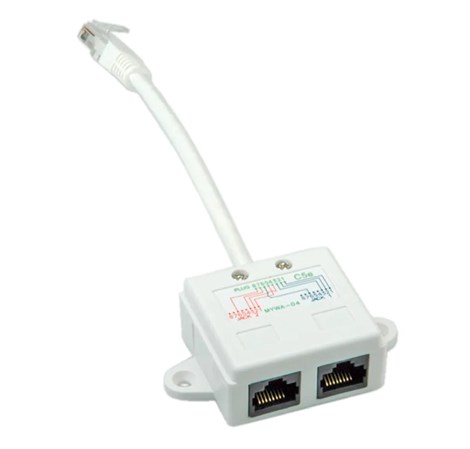 Roline VALUE Y (T) adapter Cat.5e/Class D, 1×RJ45 - 2×RJ45, M/F, UTP, bijeli