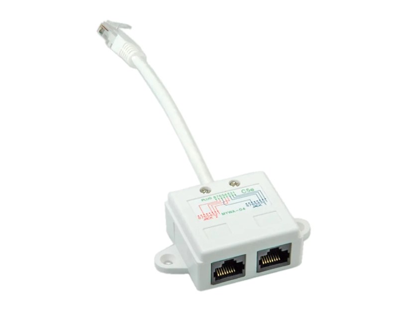 Roline VALUE Y (T) adapter Cat.5e/Class D, 1×RJ45 - 2×RJ45, M/F, UTP, bijeli