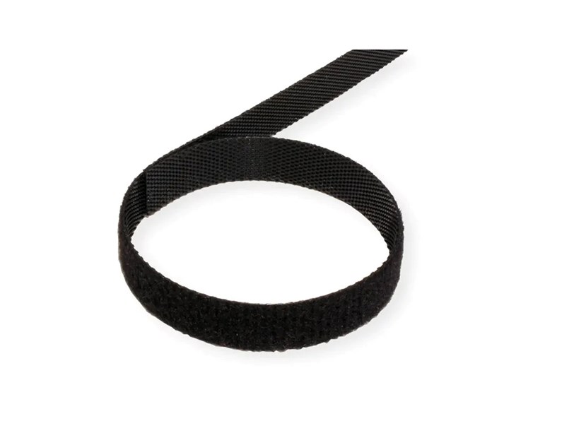 Roline VALUE čičak traka za kablove, širina 10mm, 25m, crna