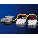 Roline interni Y-naponski kabel, SATA - 3×4-pin, 0.2m