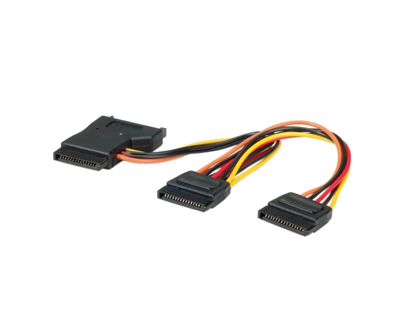 Roline interni Y-naponski kabel, SATA - 3×SATA, 0.3m