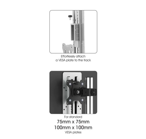 Roline okomiti VESA 75mm/100mm držač, nosivost do 8kg