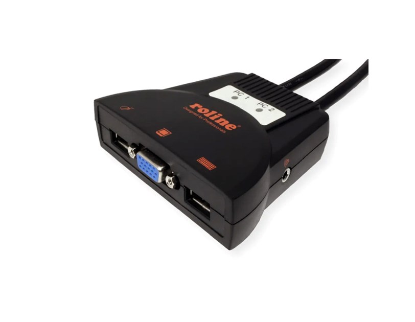 Roline KVM "Star" preklopnik (1 korisnik/2 PC), USB/Audio