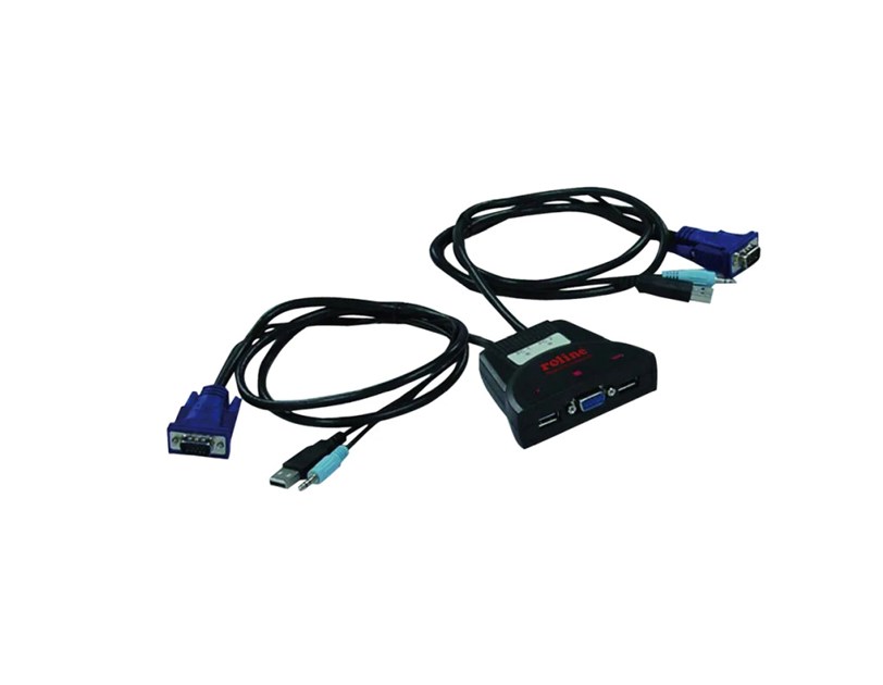 Roline KVM "Star" preklopnik (1 korisnik/2 PC), USB/Audio
