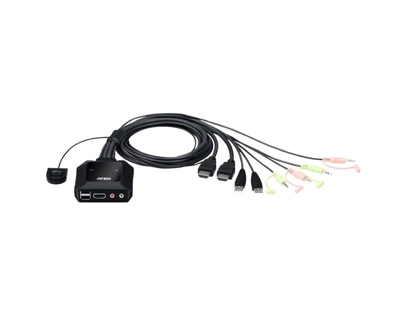ATEN 2-port USB 4K HDMI KVM Switch sa kablovima (CS22H)