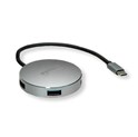Roline Hub 4-porta USB 3.2 Gen1, USB-C kabel, 0.15m
