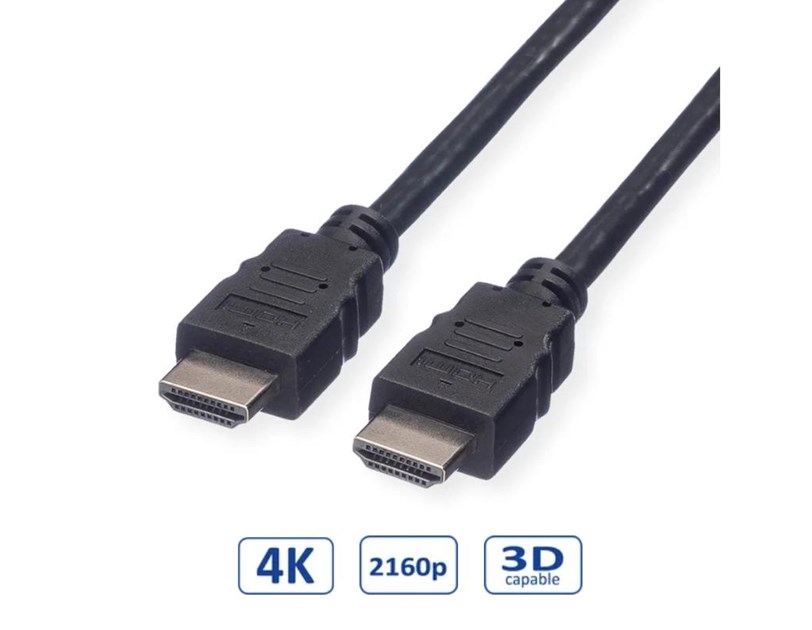 Roline HDMI kabel sa mrežom, HDMI M - HDMI M, 5.0m