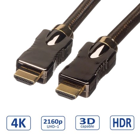Roline HDMI Ultra HD kabel sa mrežom, M/M, 5.0m