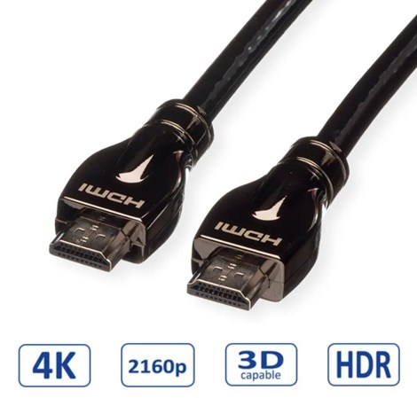 Roline HDMI Ultra HD kabel sa mrežom, M/M, 15m